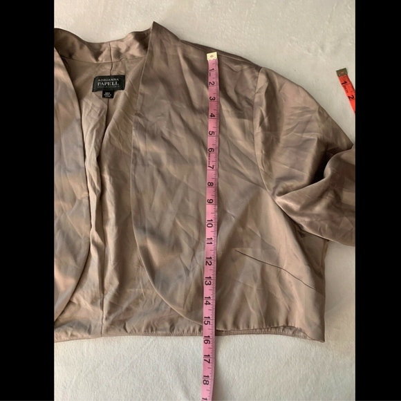 NEW Adrianna Papell Open Front Bolero Jacket in lead [PLUS SZ 22W ]‎ - Picture 7 of 8